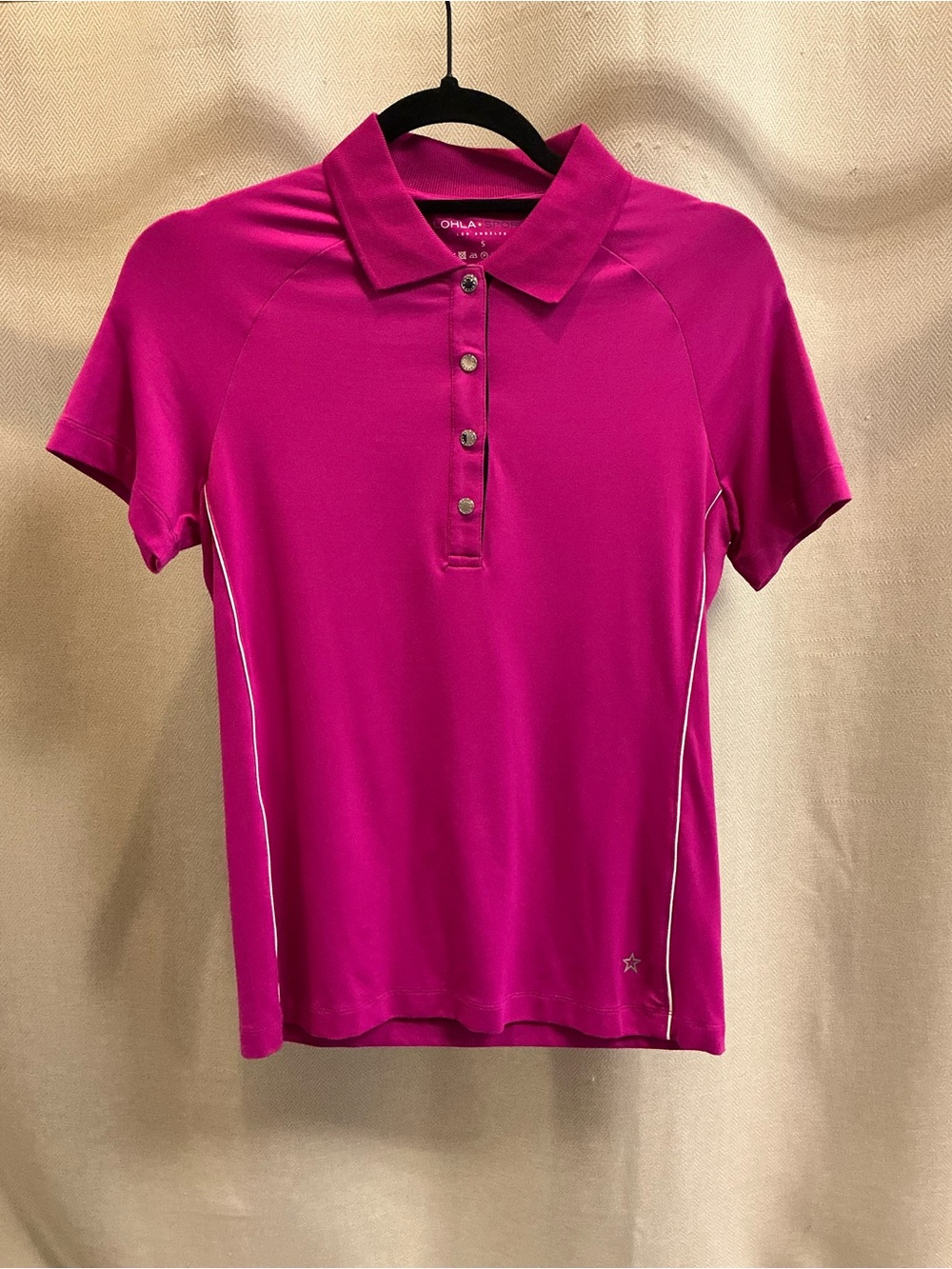 Lohla Sport The Snappy Short Sleeve Polo Bougainvillea